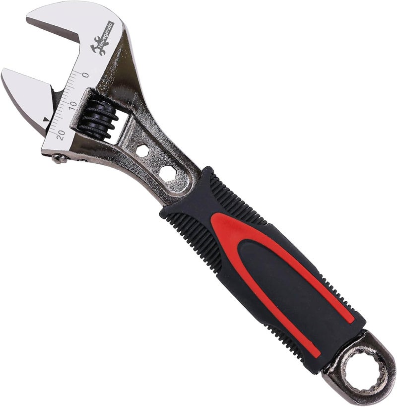 Navegando 6-Inch Adjustable Wrench, Adjustable Spanner for Tight Spaces, High Carbon Steel with Non-Slip Grip, Fits M6 to M12 Bolts (6-19mm Nuts), Perfect for Plumbing & Automotive Repair - Image 1